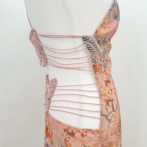 I.AM.GIA Ellery Dress Pink Blush Butterfly Long M - Picture 7 of 10
